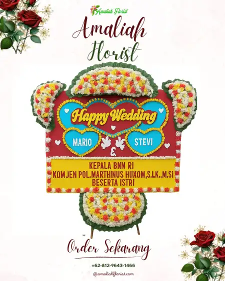 Papan Bunga Pernikahan Borang
